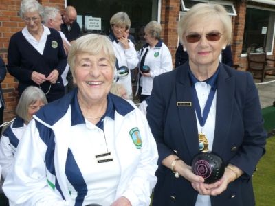 <strong>Wetheral Bowling Club</strong><br/>Ruth Hewetson (President) and Pat Backhouse (Past President 2021)