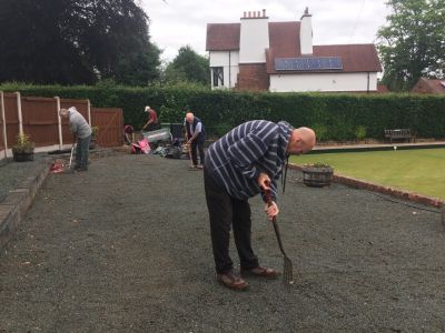 <strong>Wednesday 16th June</strong><br/>Working to upgrade the area above the green.