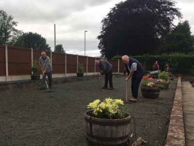 <strong>Wednesday 16th June</strong><br/>Working to upgrade the area above the green.