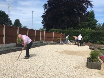 <strong>Wetheral Bowling Club</strong><br/>Raking, raking, raking.